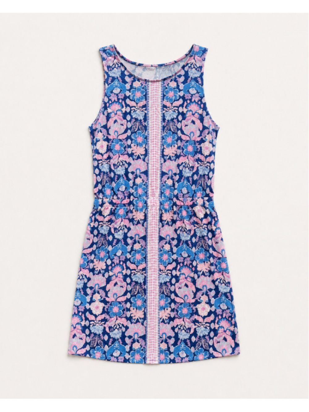 Lilly Pulitzer Windward Dress Werk It Engineered Blue Pink Floral M Sleeveless